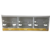 Kunststof broedkooi 3 delig met accentkleur