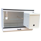 Kunststof broedkooi Engelse parkieten met kunststof nestkast