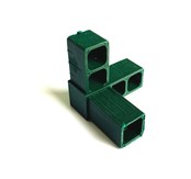 Verbindingsstuk voliere hoek groen Verbindingsstuk voliere hoek groen