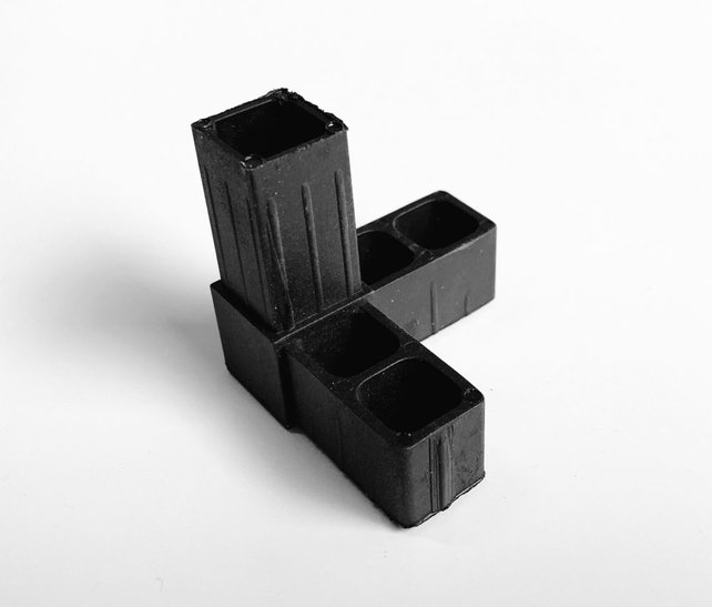 Verbindingsstuk voliere hoek zwart