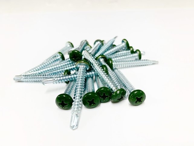 Zelfborende schroef 4,8 x 38 met groene kop