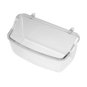 Kunststof doorzichtige voerbak vogels 11 cm breed Kunststof doorzichtige voerbak vogels 11 cm breed