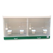 Kunststof broedkooi 2 delig met voorzijde lade in accentkleur Kunststof broedkooi 2 delig met voorzijde lade in accentkleur