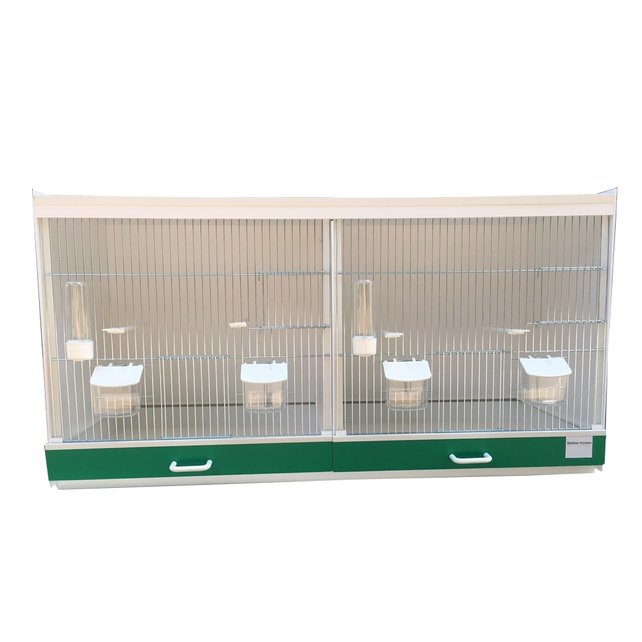 Kunststof broedkooi 2 delig met voorzijde lade in accentkleur Kunststof broedkooi 2 delig met voorzijde lade in accentkleur