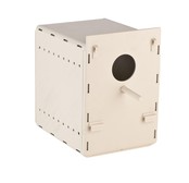 Kunststof broedkooi Engelse parkieten met kunststof nestkast en accentkleur lades