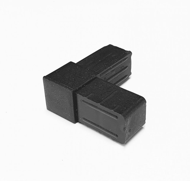 Hoekverbinding voliere 25/25 mm zwart Hoekverbinding voliere 25/25 mm zwart