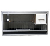 Aluminium broedkooi 100/40/40 cm met nestkast Aluminium broedkooi 100/40/40 cm met nestkast