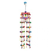 Carrouseltouw met kleurrijke blokjes en bel