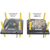 Afdekkap kunststof voor warmteplaat 25x25cm Afdekkap kunststof voor warmteplaat 25x25cm