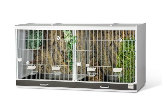 Kunststof broedkooi 2 delig met 3D achterwand