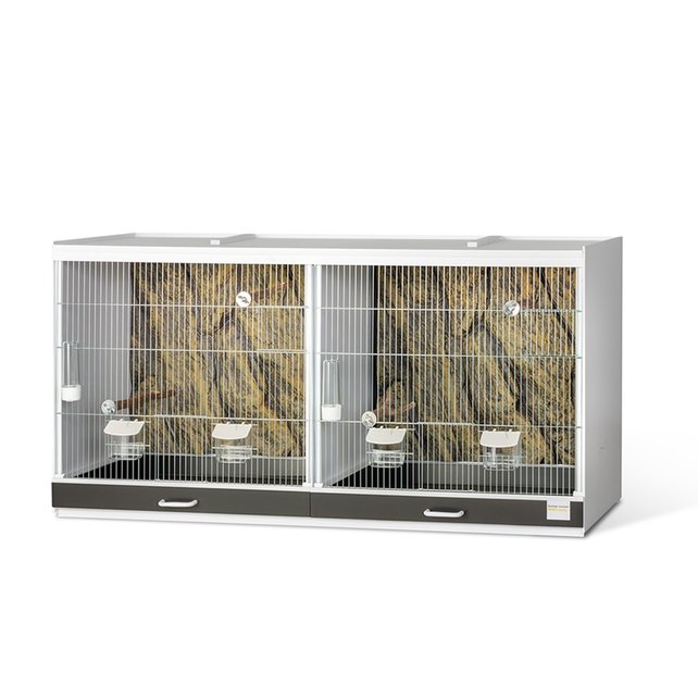 Kunststof broedkooi 2 delig met 3D achterwand