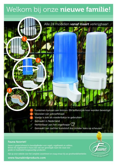 Drinkfontein 100 cc blauw flexibel Drinkfontein 100 cc blauw flexibel