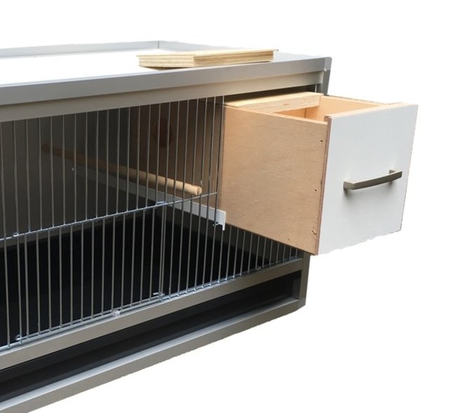 Aluminium broedkooi 60 cm breed met nestkast