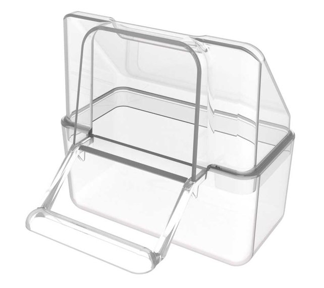 Klepbakje transparant met dakje