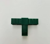 Groen T-verbindingsstuk voor aluminium volièrebouw | Sterk & weerbestendig