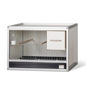 Aluminium broedkooi 60 cm breed 50 cm hoog met nestkast