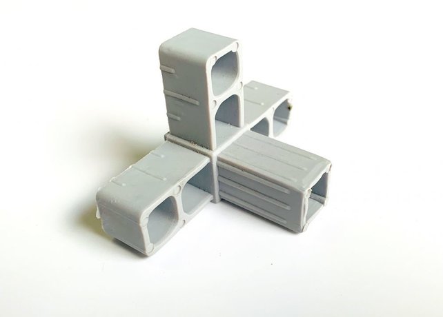 Verbindingsstuk volière 4-weg hoek 25/25 Verbindingsstuk volière 4-weg hoek 25/25