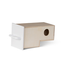 Broedblok Gouldamadine voorfront