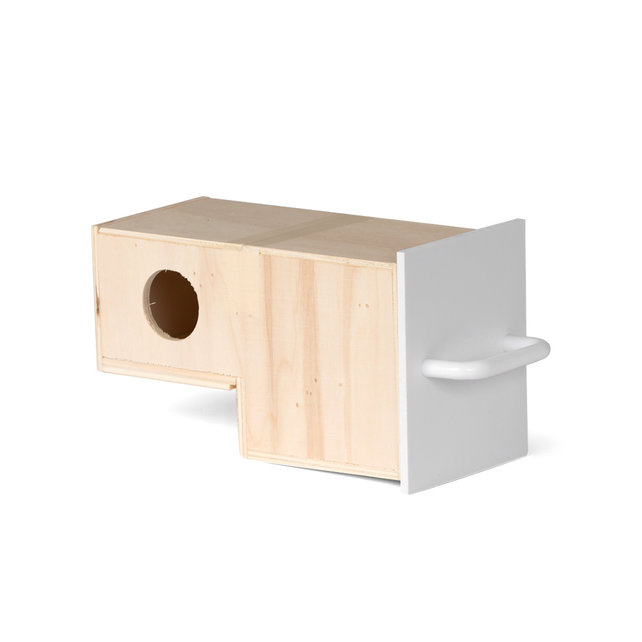 Broedblok Gouldamadine voorfront