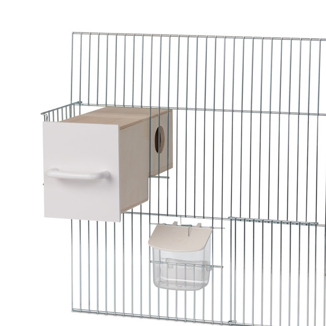 Broedblok Gouldamadine voorfront