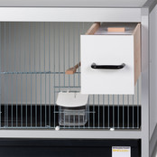 Aluminium broedkooi 60 cm breed met vinken nestkast