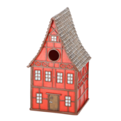 Vogelhuisje Duits vakwerkhuis rood Vogelhuisje Duits vakwerkhuis rood
