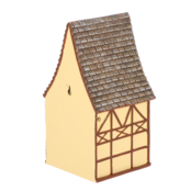 Vogelhuisje Duits vakwerkhuis geel