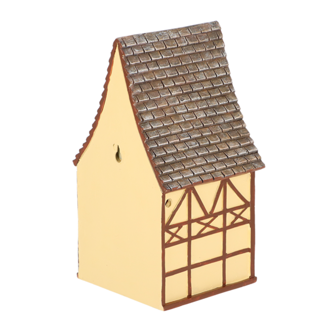 Vogelhuisje Duits vakwerkhuis geel