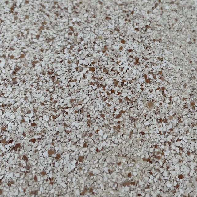 Gemalen eierschalen gepasteuriseerd