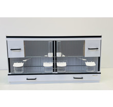 Tweedelige kunststof broedkooi met houten nestkasten – Ideaal voor tropische vogels