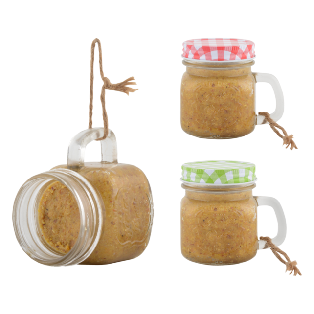 Vogelpindakaas tuinmok