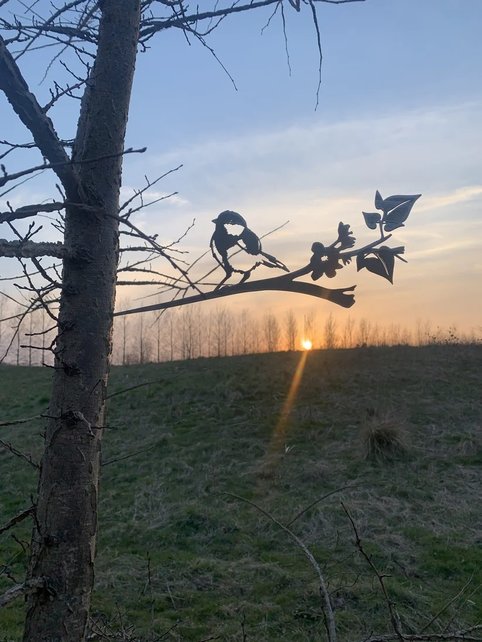 Vogelsilhouet Koolmees Vogelsilhouet Koolmees