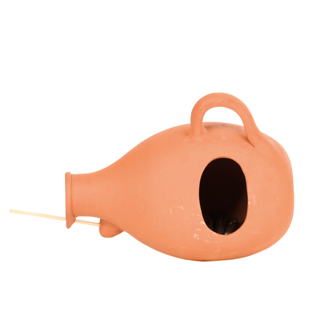 Vogelpot kruik mezen en mussen Vogelpot kruik mezen en mussen