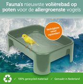 Volierebad - voerbak gerecycled Volierebad - voerbak gerecycled