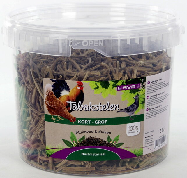 Tabakstelen emmer kort grof