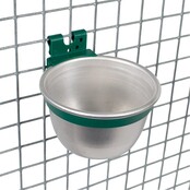Aluminium voer/-drinkbakje met montagematerialen