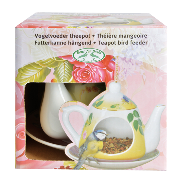 Voederhuis voor vogels in theepot vorm | Stijlvolle tuindecoratie & voerplek Voederhuis voor vogels in theepot vorm | Stijlvolle tuindecoratie & voerplek