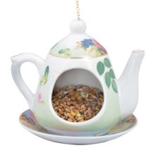 Voederhuis voor vogels in theepot vorm | Stijlvolle tuindecoratie & voerplek