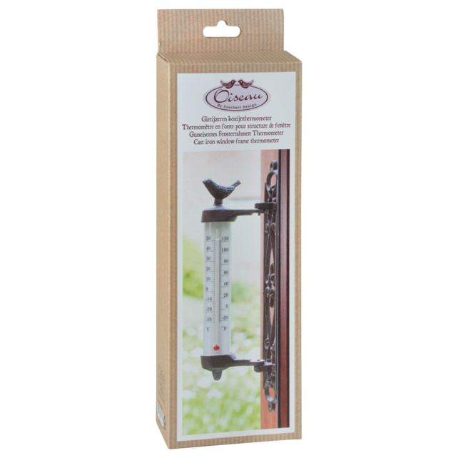Wandthermometer met vogel