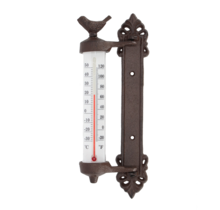 Wandthermometer met vogel