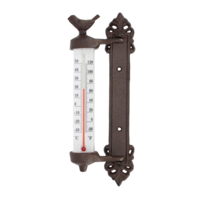 Wandthermometer met vogel