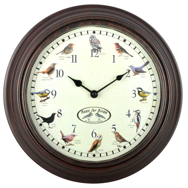 Klok met vogelgeluiden Klok met vogelgeluiden