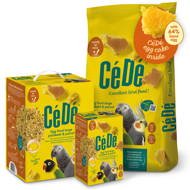 CéDé eivoer grote parkiet & papegaai