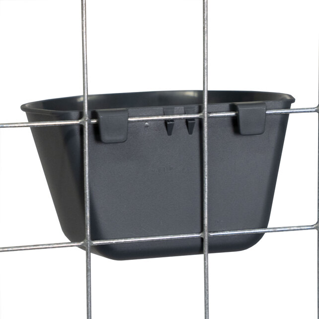 Gaas drink-voerbakje antraciet