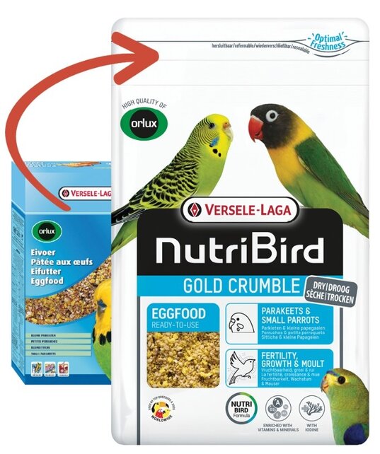 Gold Crumble Parkieten En Kleine Papegaaien 1 kg Gold Crumble Parkieten En Kleine Papegaaien 1 kg