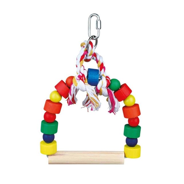 Boogschommel met gekleurde blokjes