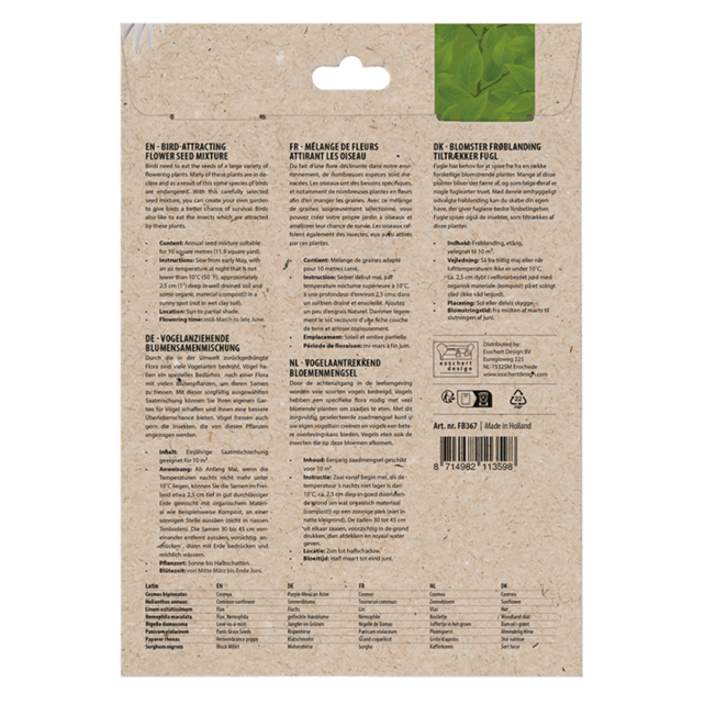 Vogelaantrekkend bloemenmengsel