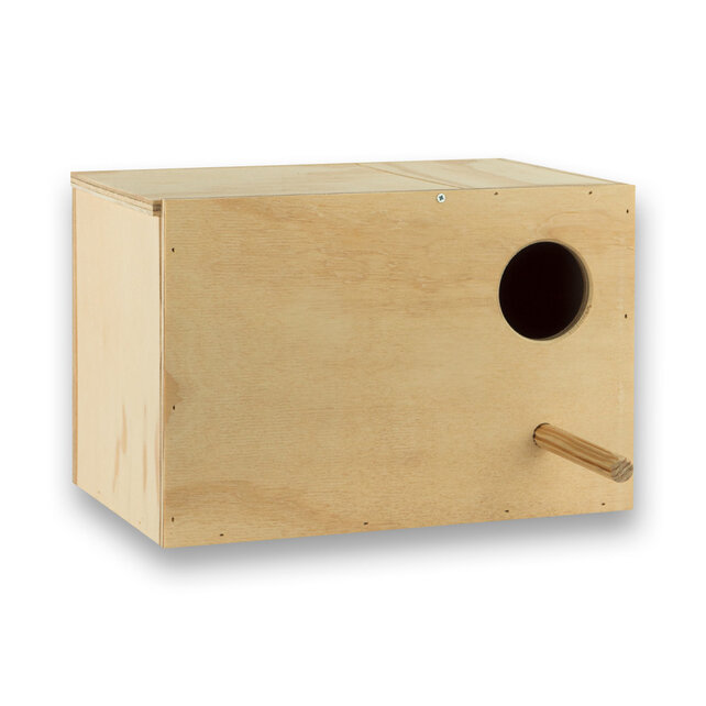 Horizontaal nestkast Valkparkiet – Veilig & comfortabel broeden Horizontaal nestkast Valkparkiet – Veilig & comfortabel broeden