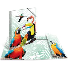 Verzamelmap met tropische vogels