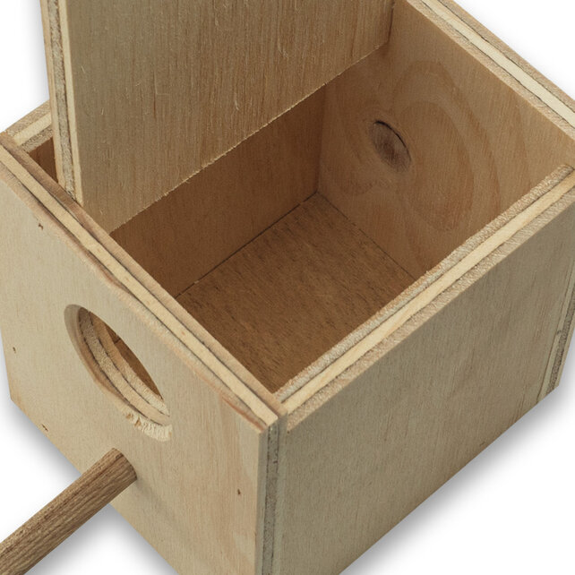 Houten nestkast voor tropische vogels | Veilig & duurzaam Houten nestkast voor tropische vogels | Veilig & duurzaam